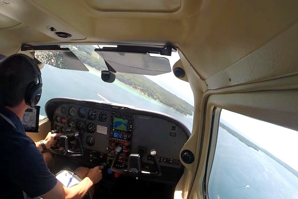 Turning base to final over water