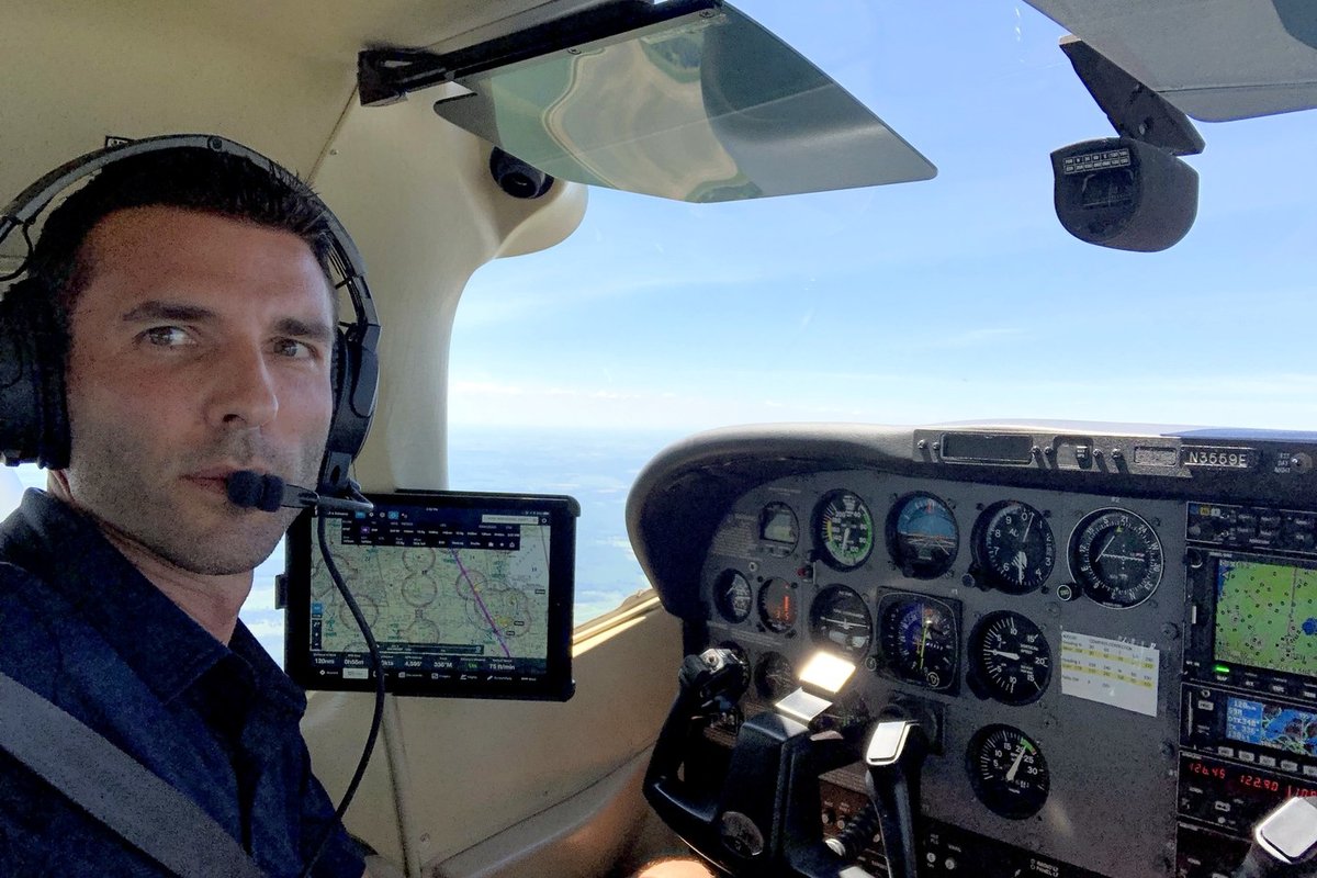 Jay Lasco in the left seat, en route